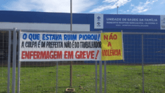 No começo do ano enfermeiros entraram em greve pedindo reajuste salarial. — Foto: Reprodução