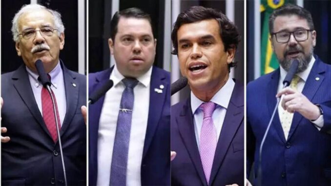 Beto Pereira (PSDB), Marcos Pollon (PL) - Reprodução Câmara do Deputados