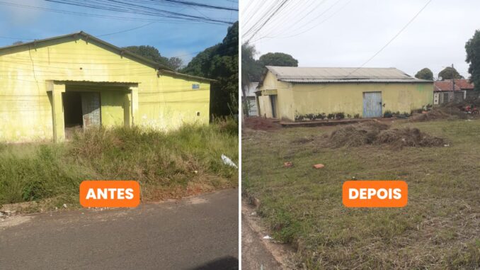 O local ficou limpo e revitalizado após mutirão - Imagem encaminhada para o Fale Agora